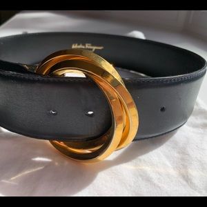 Vintage Navy Ferragamo Belt